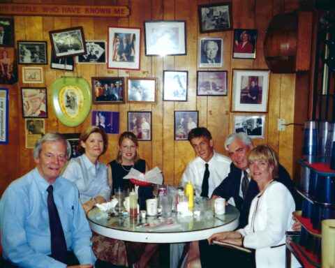 Courtney Read Hoffman (far right) with her family at Cisco’s Bakery