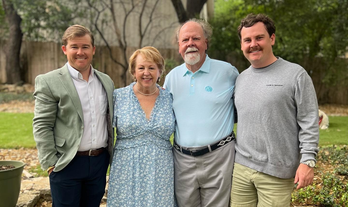 The Clements family. Left to right: Ferris, Betsy, Ed, and Ben Clements