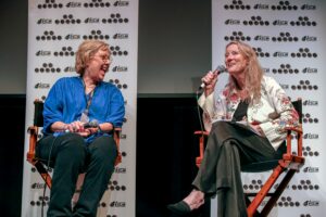 Barbara Morgan (right) and director Olive Talley at the Stones Are Speaking world premiere at the Austin Film Festival. Photo credit: Jack Plunkett