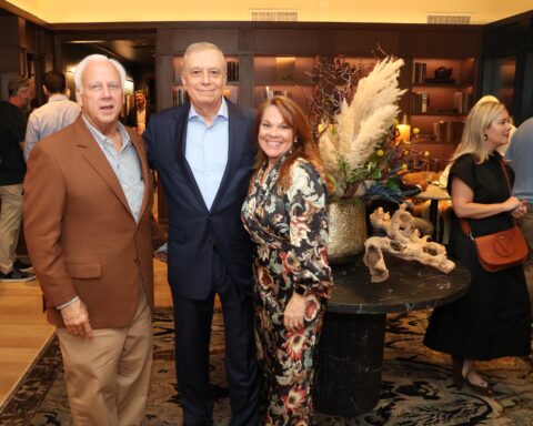 Headliners Club members Gary Farmer and Mallory Factor with Club Director of Membership, Pam Staulcup