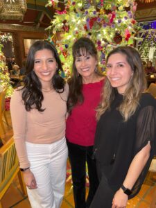 Olga and twin daughters Corey and Allegra at Fonda San Miguel -- their favorite restaurant