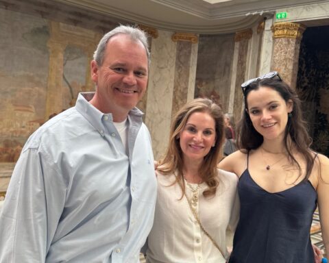 Greg, Mary, and Madeline Casas at the Musee Jacquemart-André in Paris