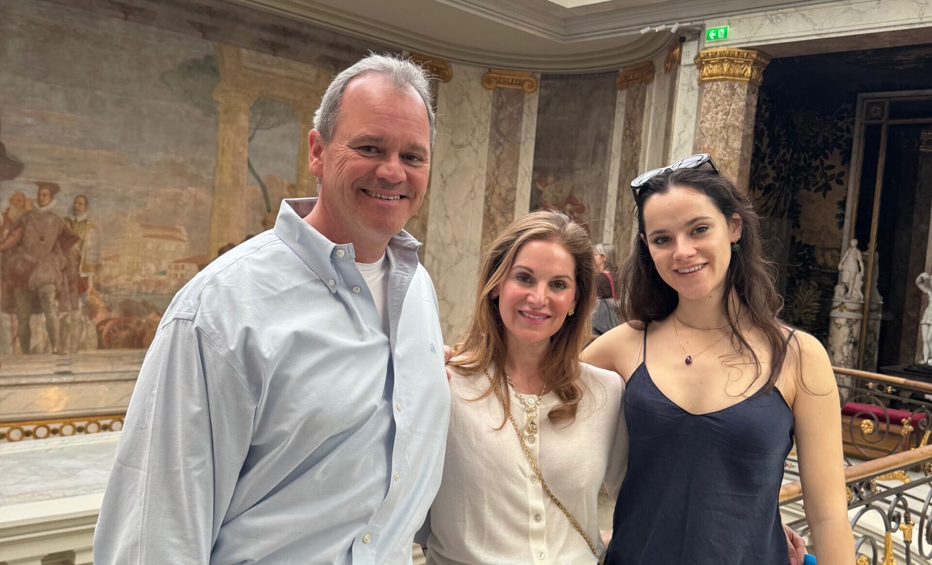 Greg, Mary, and Madeline Casas at the Musee Jacquemart-André in Paris