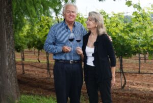 Ed and Susan Auler at Fall Creek Vineyards in Tow, Texas