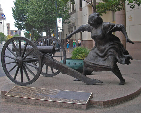Angelina Eberly Statue by Patrick Oliphant