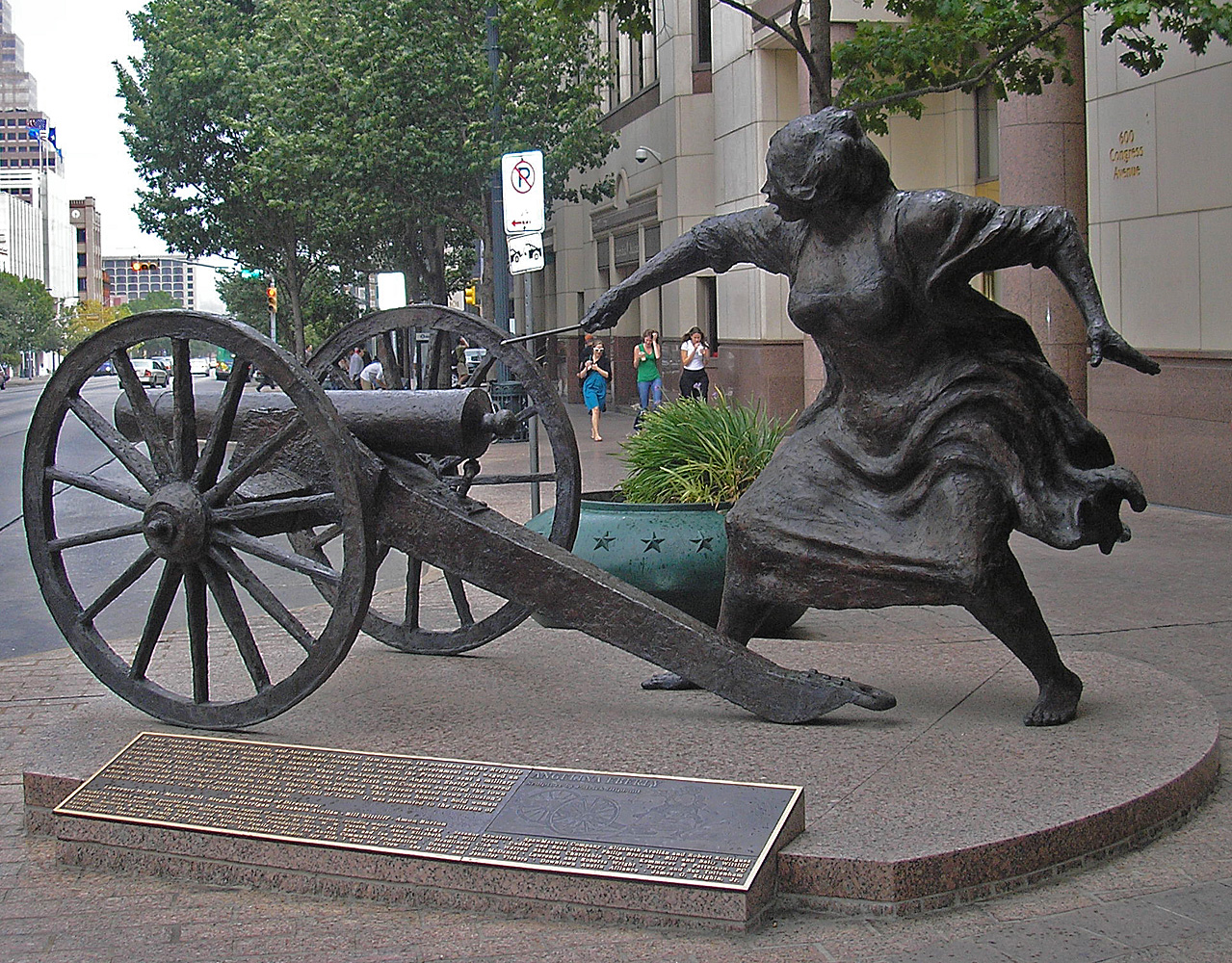 Angelina Eberly Statue by Patrick Oliphant