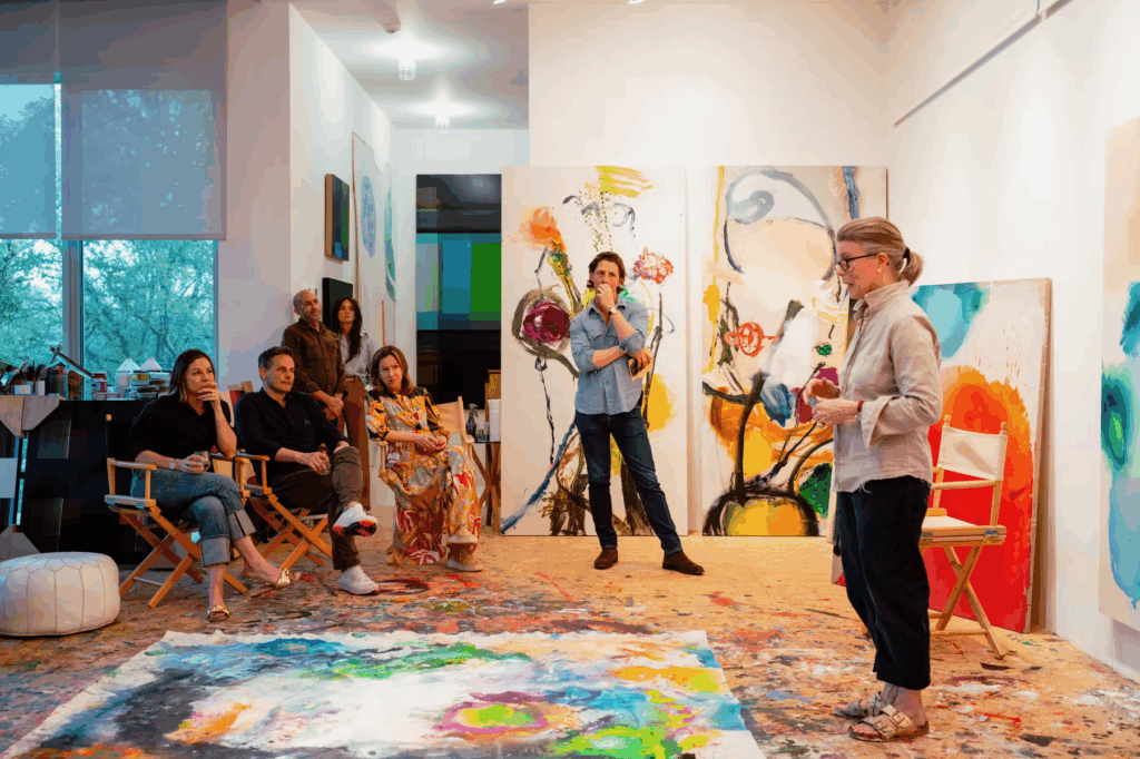 The Campbell Art Collective visited the Westlake studio of artist Sara Carter.