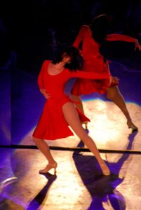In one of her dance roles -- Laura as Cassie in A Chorus Line
