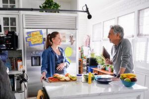 Kelly Frye with Joe Montagna during a scene in Criminal Minds