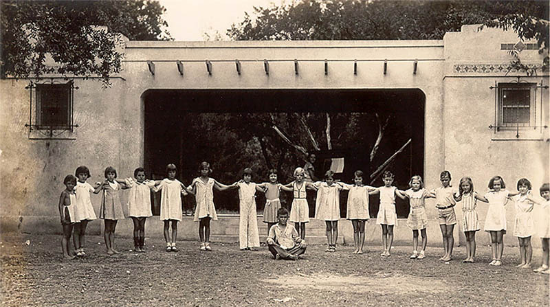 “1930 bandstand with girls, Images from History and Character-defining Features of Little Stacy Park.” Kim McKnight, Austin Parks and Recreation, August 2011.