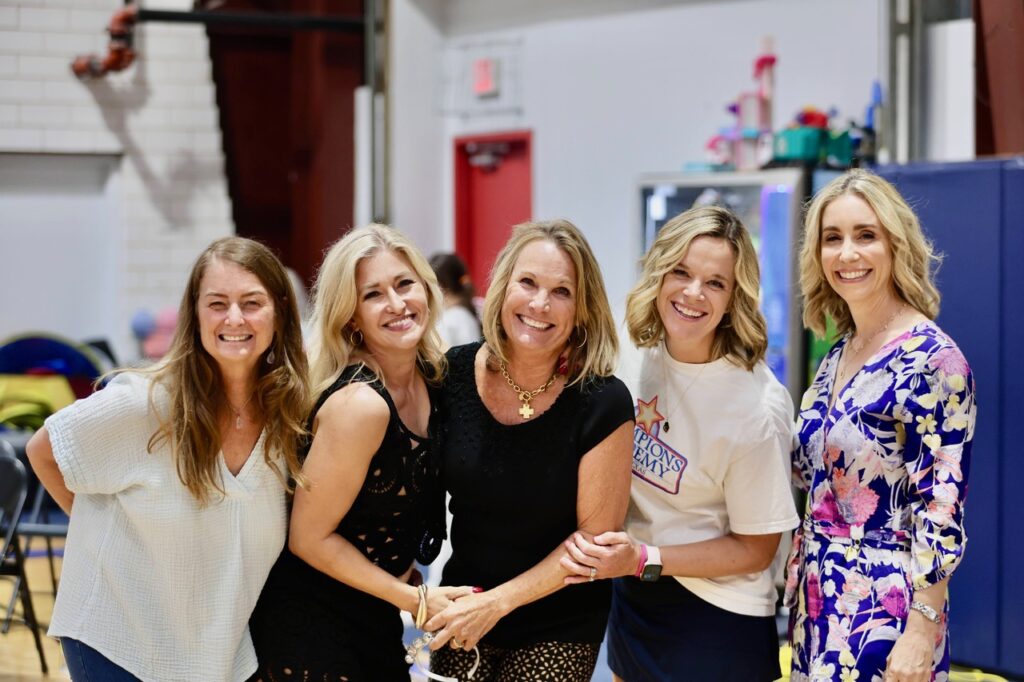 Former ChampionsTX coaches and surprise guests of the Extravaganza Dana Wills, Staci (Gregory) Stewart, Janet Scott, Erin (Shelby) Muller, Allison (Ketchum) Perry