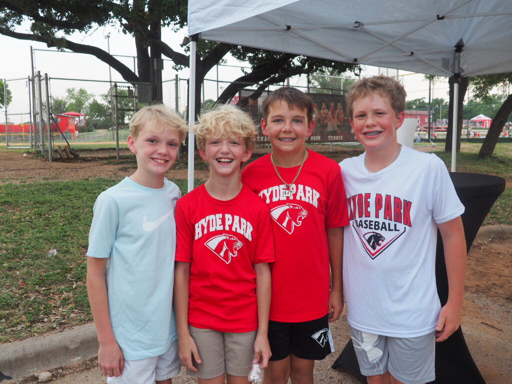 Connor Townsend, Christian Kauffman, Lucas Grant, and Charlie Klutts ready for Friday Night Lights
