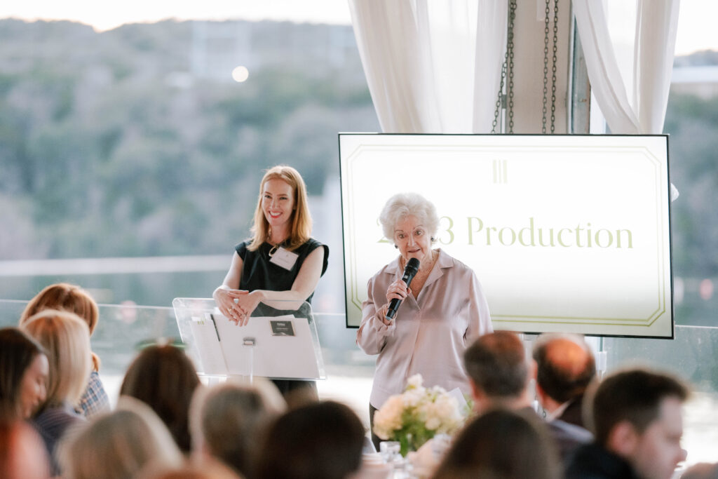 Sarah Railey and Emily Moreland at Moreland’s Annual Awards Event in 2024