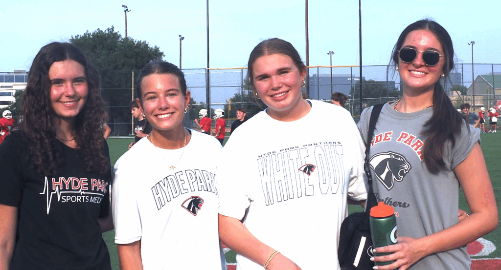 Sports Medicine Students, Ava Hadju, Alicia Baker, Turner Hassack and Tate Riley