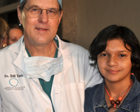 Dr. Bill Davis and a patient
