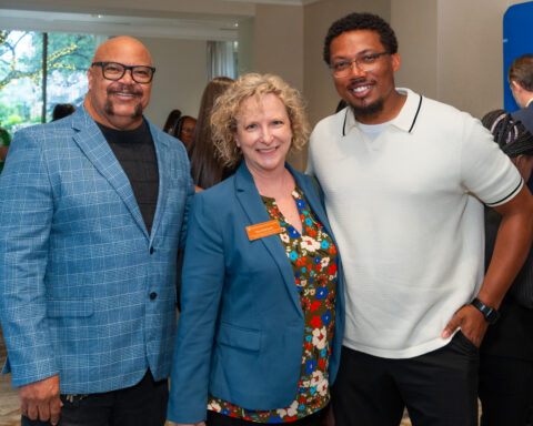 Patrick Patterson, Tara Kirkland, and BGCAA Director of Strategic Partnerships Paul Turner