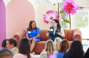 Preschool Director, Cielito Lindo Spanish Immersion Center Maria Dominguez and UW Associate VP for Early Learning and Advancement Denisse Baldwin