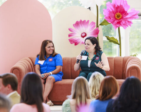 Preschool Director, Cielito Lindo Spanish Immersion Center Maria Dominguez and UW Associate VP for Early Learning and Advancement Denisse Baldwin