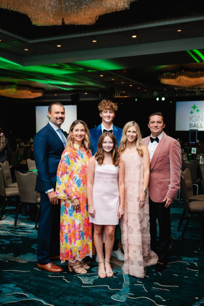 Kyle and Amanda Kraft, Event Chairs Sarah and Zachary Carroll and children