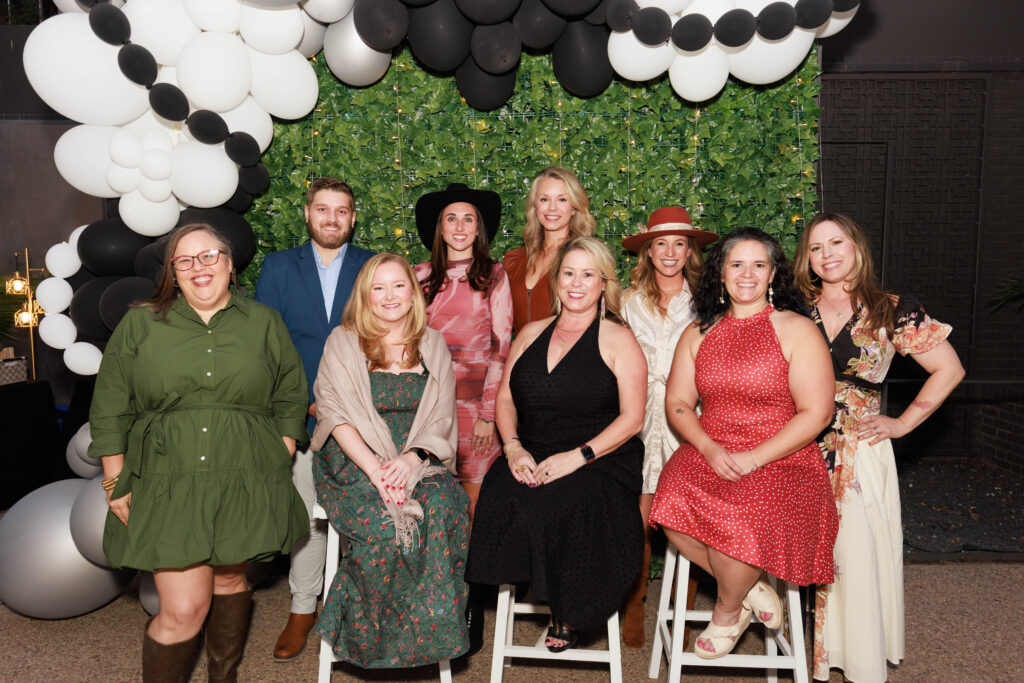 Seated, Rebecca Bassett, Patrice Bieswanger, Kathy Vazquez; Standing, Jamie Moser, John Burkhalter, Krista Evans, Sunny Nelson, Megan Mrazek, and Kailyn Jopling