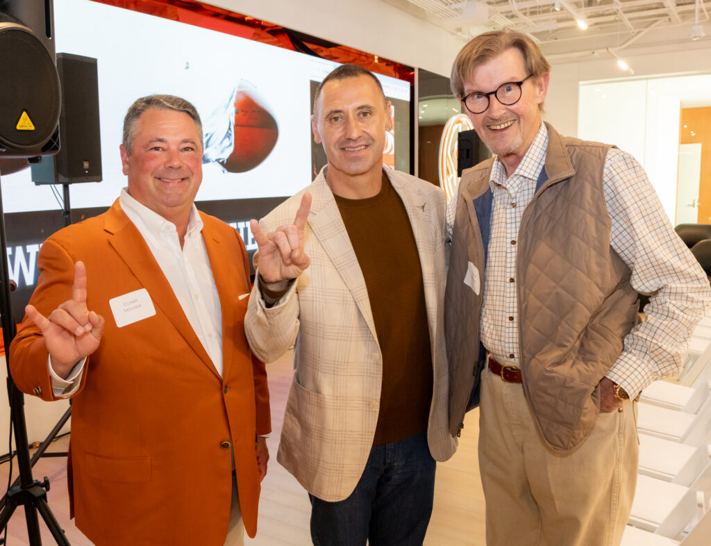 Corby Houser, Coach Sarkisian, and Doug Maund