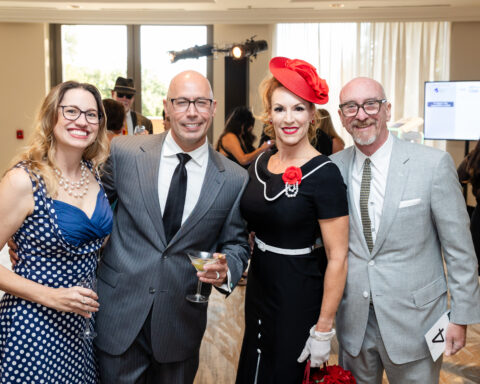 Leigh and Andre de la Reza, Nikki and Keith Maples