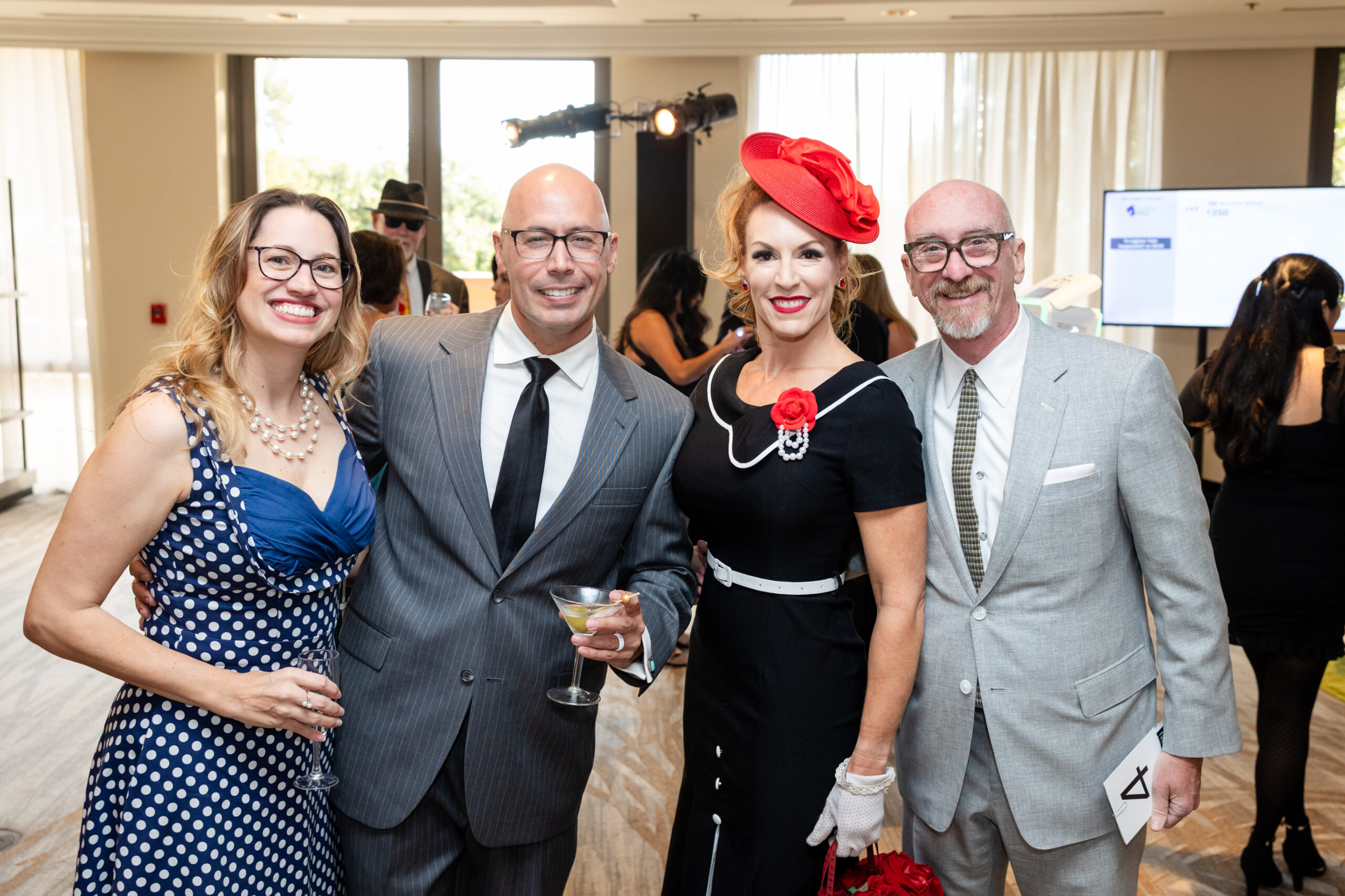 Leigh and Andre de la Reza, Nikki and Keith Maples