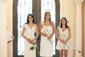 Duchess Juliet Indergard of Waco, Diamond Queen Rylee Walker Hissey, and Princess Madison Reese Bain