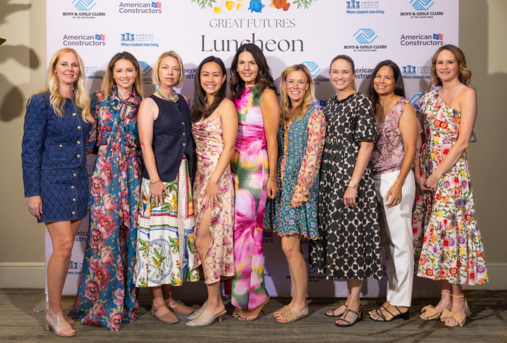 Ginger Knell, Dominique Gault, Natalie Ates, Tiffany Prenot, BGCAA Board Member Lauryn Cornish Robison, Meg Dunigan, Courtney Davidson, Jennifer D’Couto, and Melissa Barrow