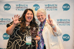 Angel Leverett, incoming Board President and Dr. Judy Oksam
