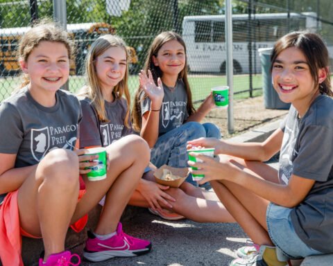 (L-R) Paragon Prep 6th graders Lyla B., Ellis H., Valeria T., and Everly B.