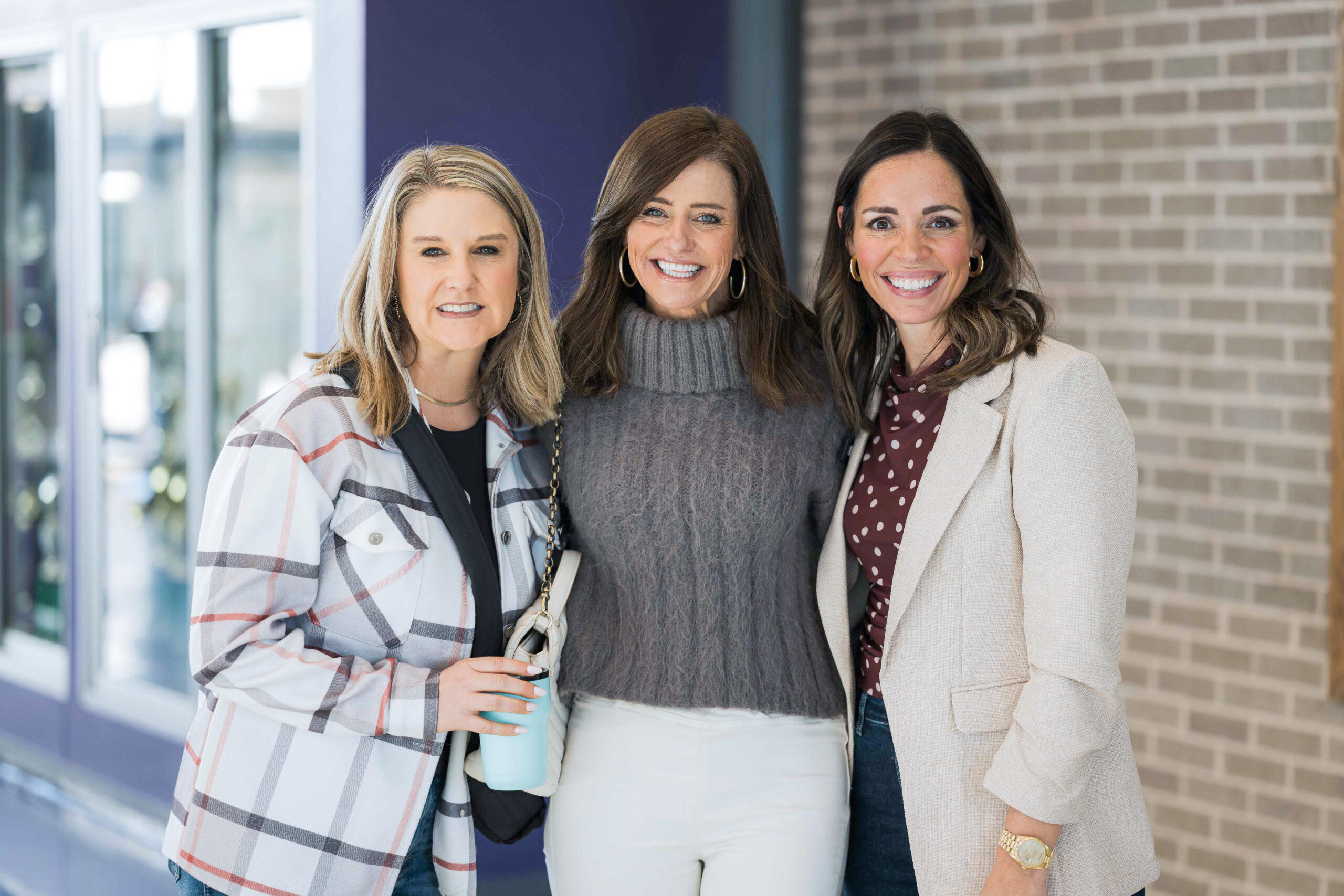 Stephanie Rye, Stacey Bennett, and Brooke Irwin attending Sunday Services at Highland Lakes