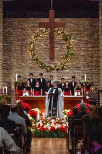 St. Stephen's Chaplain, The Rev. Aimée Eyer-Delevett, delivers holiday message at annual Festival of Lessons and Carols