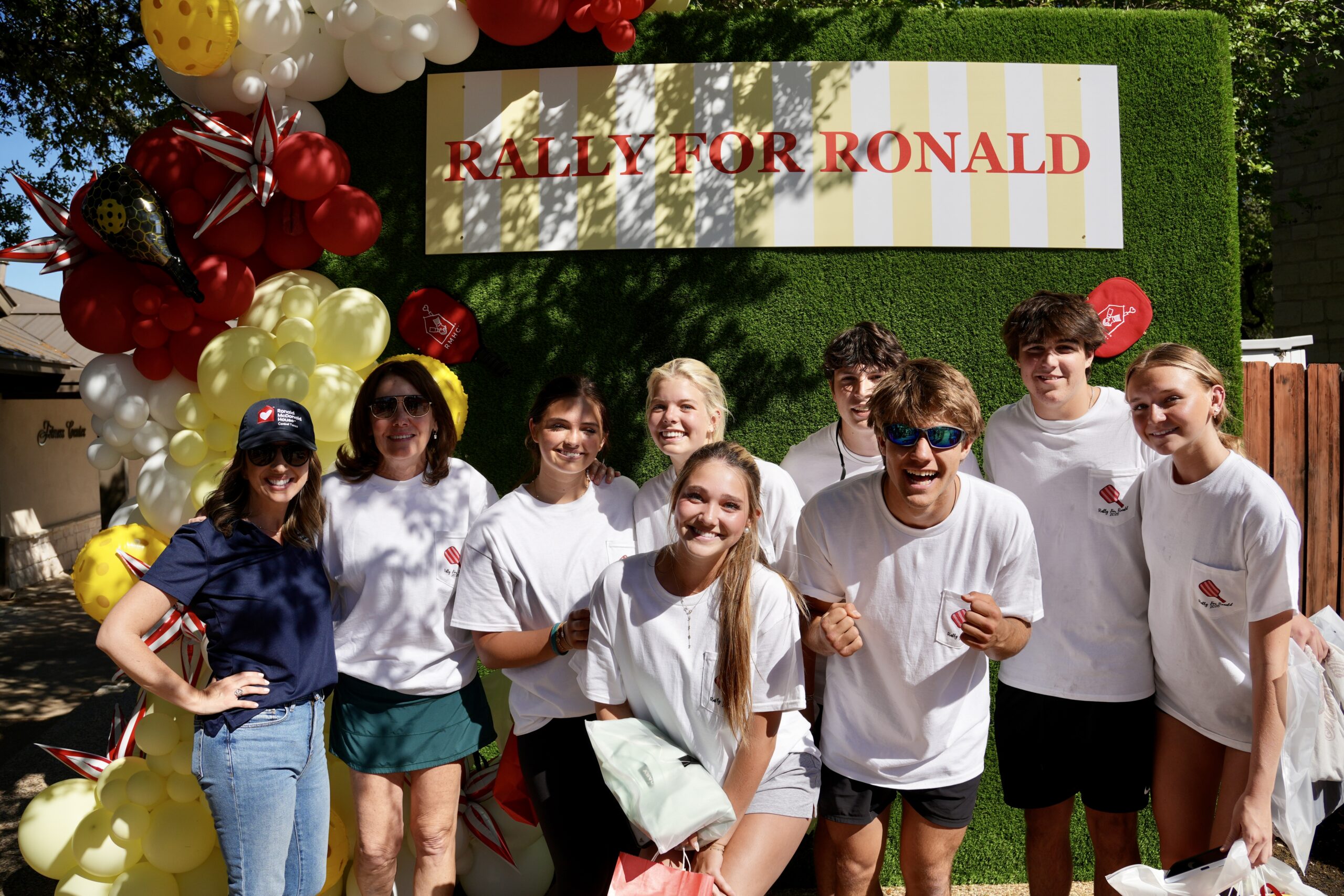 (back row): CEO Kristin Coulter and CAO Stacy Albrecht, with Junior Ambassador Board members Anna Hibbard, Tinsley Cover, Evan Kolander, West Crocket, and Blake Burke (front row) Junior Ambassador Board members Caroline Smith and Asher Schell