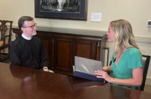 Stanford being interviewed by WAN Summer Intern Alexa McGlathery