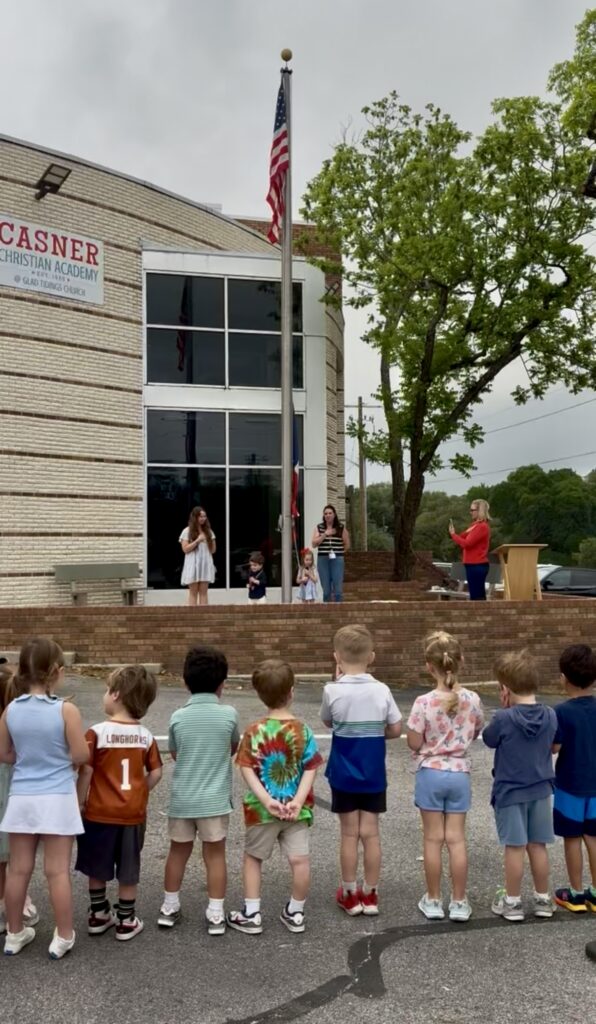 Morning Flag Raising at Casner Christian Academy