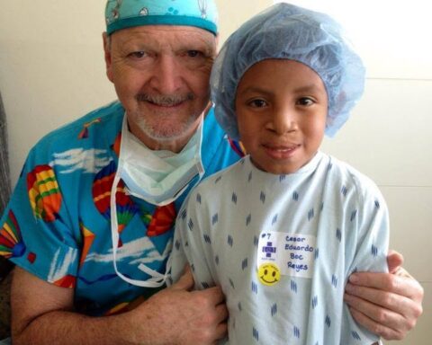 Dr. Bill Gorman, 2026 Award Winner with Patient Before Surgery