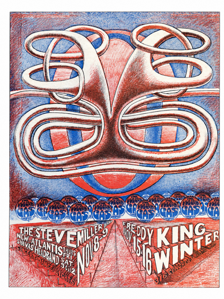 Concert with Steve Miller, Freddie King, Shiva’s Headband, Johnny Winter