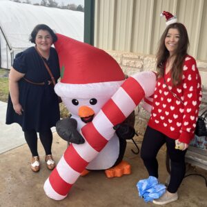Noor Alhomsi and Christina Haas enjoying the Hot Cocoa Stroll