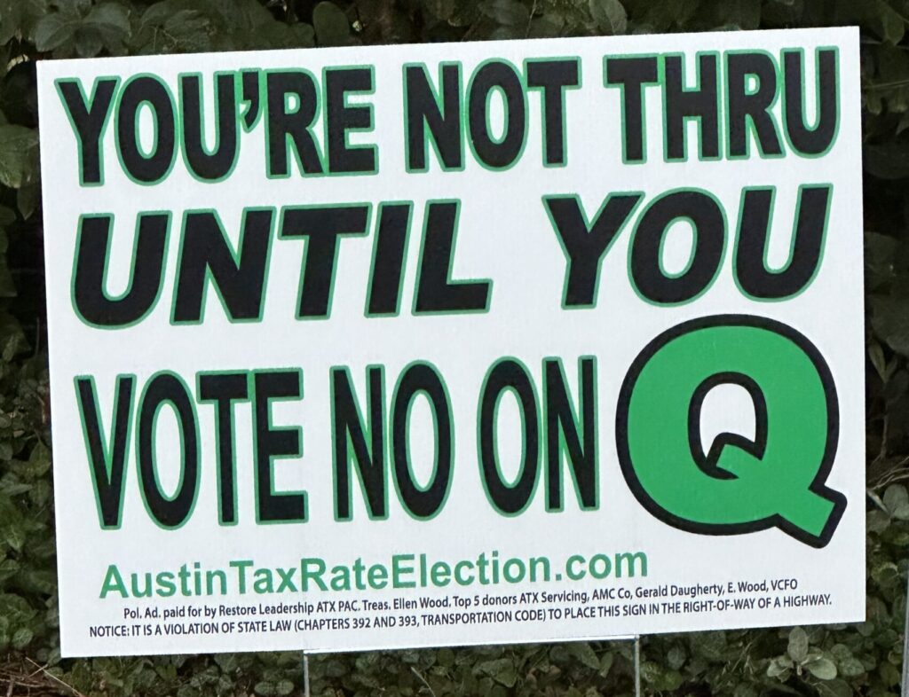 Vote no yard signs inspire the community