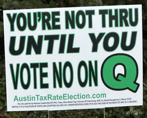 Vote no yard signs inspire the community