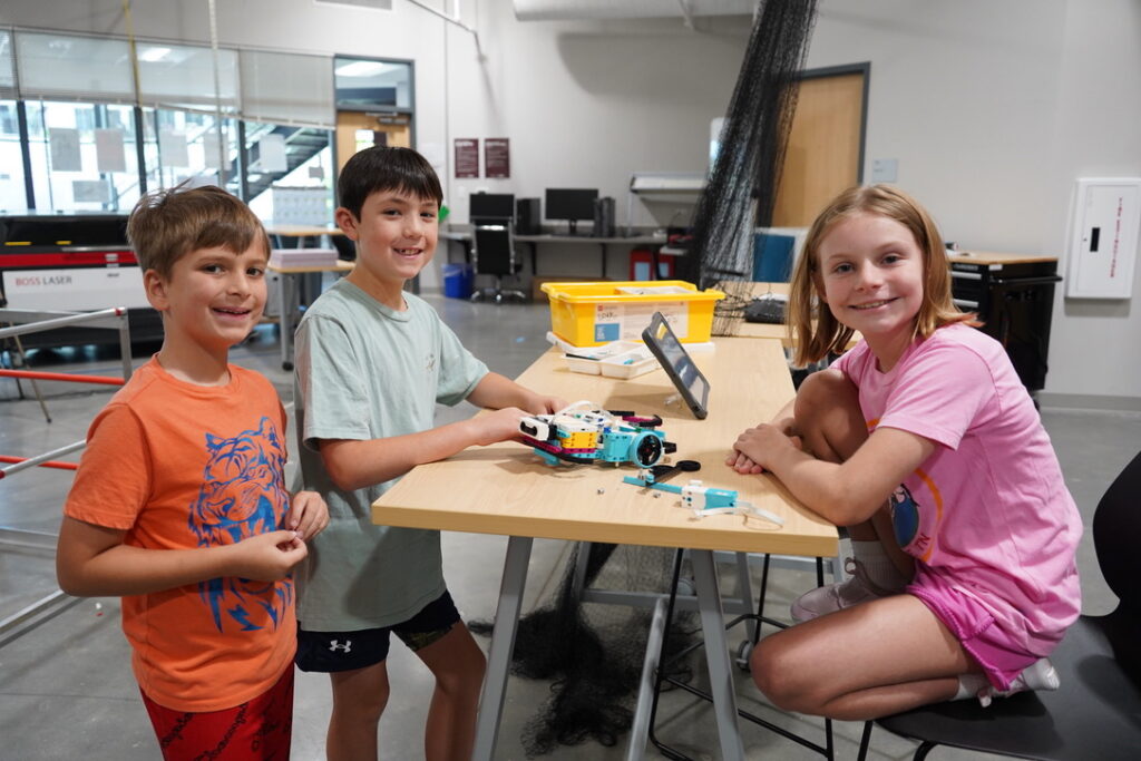 Robotics Build, code, and create at Robotics Camp, held in our state-of-the-art Upper School robotics design studio.