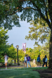 St. Stephen's students walk across campus to and from class