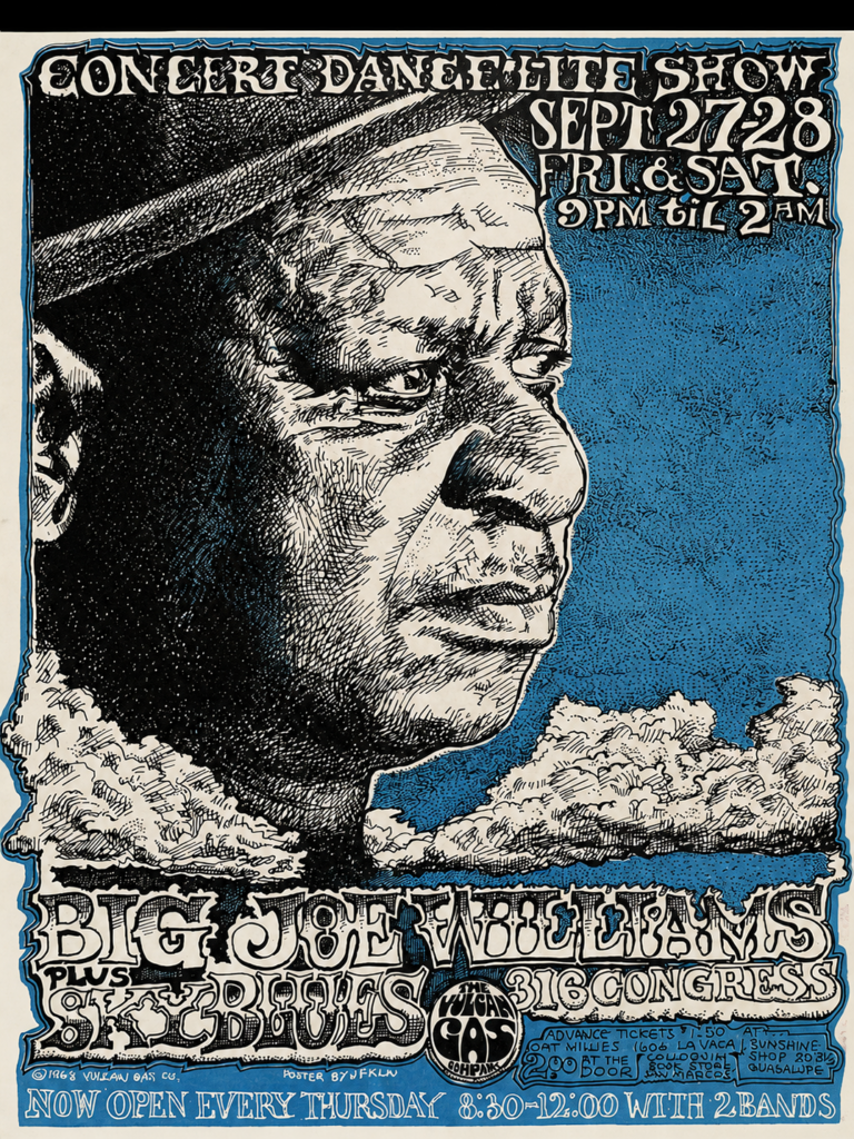 Concert by Big Joe Williams, designed by Jim Franklin, 1968