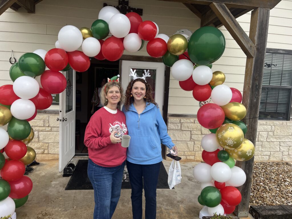 Christel Parsons with daughter Alana Parsons, residential manager for DHR