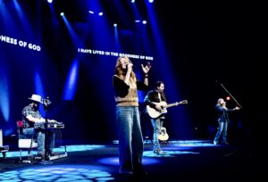 Sunday Music Worship at Bee Caves Campus (L-R) Jason Walker, Karol Ann Moore, Clint Hudson, Amber Hudson