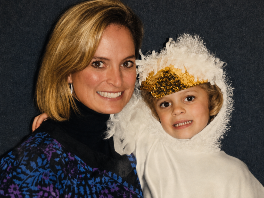 Misty Tate and daughter Libby, circa 2005, dressed as a dove just as her mom did at the same age
