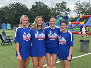 WAYA junior board members Mary John Maebius, Gracie Grethel, Campbell Breed, and Avery Simmons
