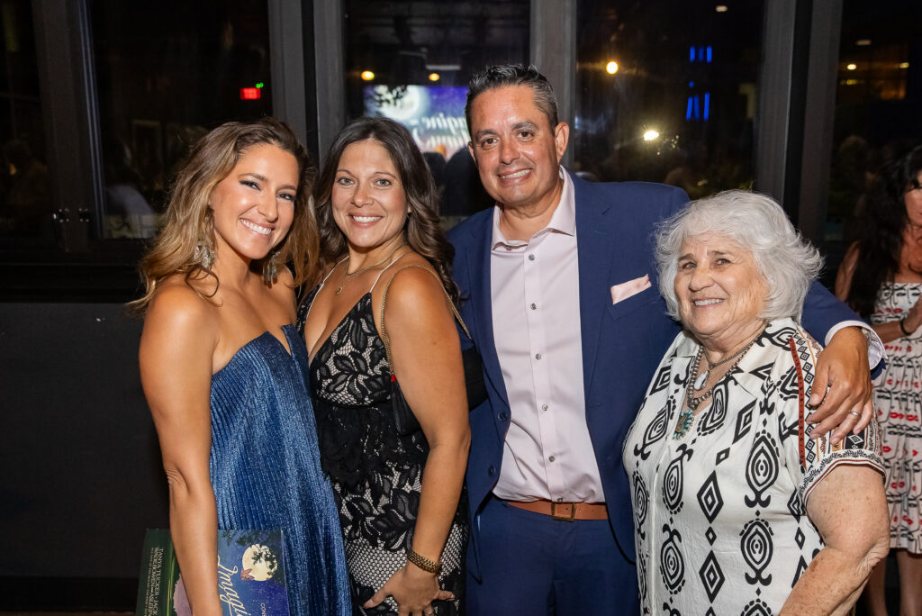 Muny Conservancy board member Noel Bridges, Stephanie and Erik Lopez, Marcia Macha