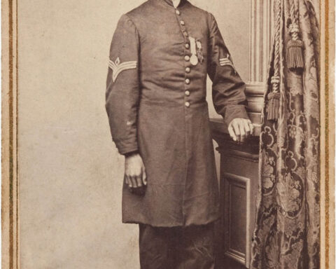 Milton Holland in uniform wearing his Congressional Medal of Honor, from the American Battlefield Trust Post February 23, 2026